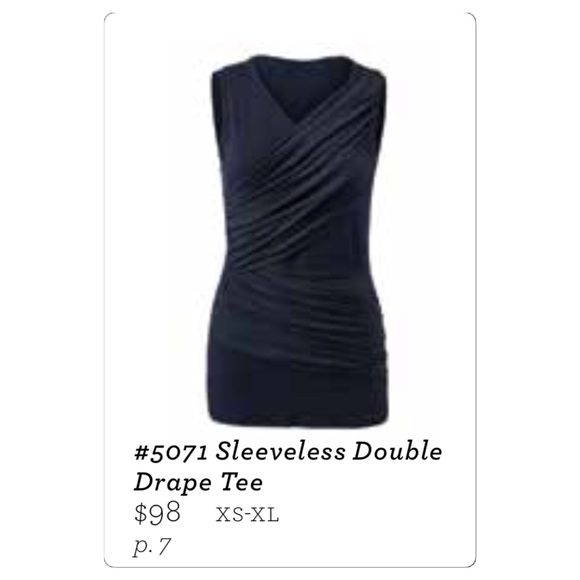 CAbi sleeveless double drape tee (Style #5071) - Picture 3 of 6